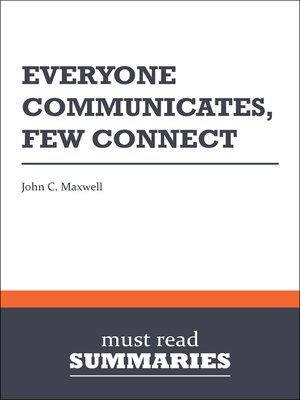 Everyone Communicates, Few Connect - John C. Maxwell - ebook